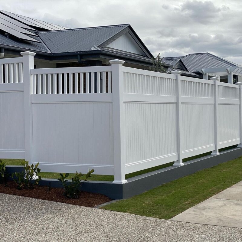 Mary PVC fence gallery corner privacy fencing for a modern home by Queensland Fencing Specialists