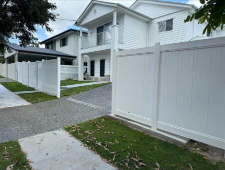 Victoria PVC fence gallery driveway boundary installation by Queensland Fencing Specialists