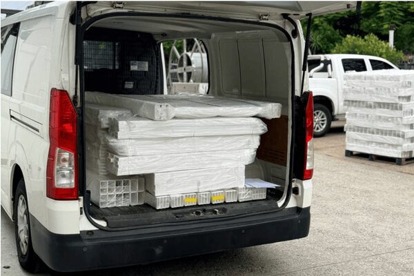 Queensland Fencing Specialists packaging and handling for PVC fencing delivery